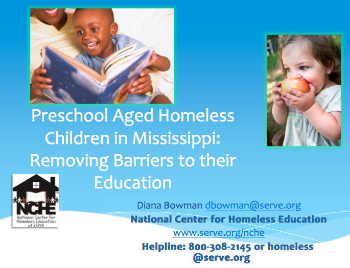 Pre-School Aged Homeless Children in Mississippi